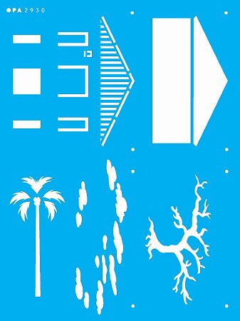 2930- Stencil Opa 15x20 Country Brasil - Casa I