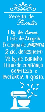 2178- Stencil Opa 17x42 Receita de familia