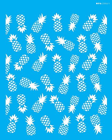 2861 - Stencil Opa 20x25 - Estamparia abacaxi I
