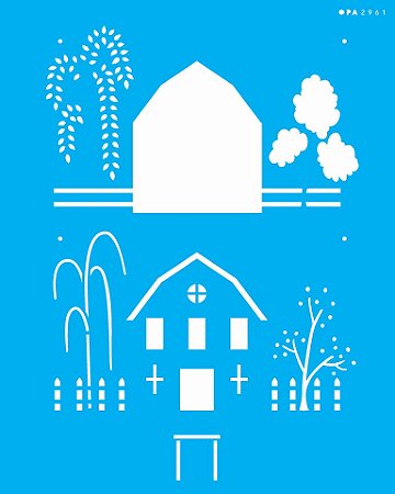 2961 - Stencil Opa 20x25 - Country - Casa II