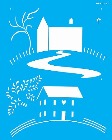 2962 - Stencil Opa 20x25 - Country - Casa III