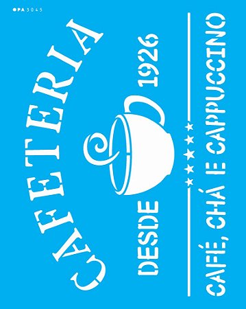 3045 - Stencil Opa 20x25 - Culinária Cafeteira