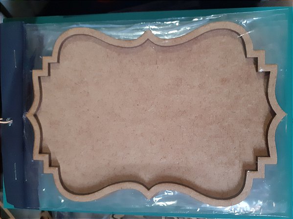 moldura-100d- moldura com placa 17,5x12cm - Recorte a laser