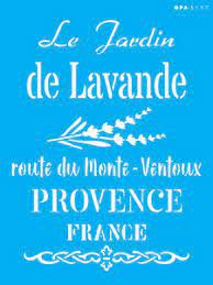3157- Stencil Opa 15x20 Frase Le Jardin de Lavande