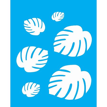 1160 - Stencil Opa 20x25 - Folhas I