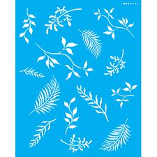 2995 - Stencil Opa 20x25 - Folhas III