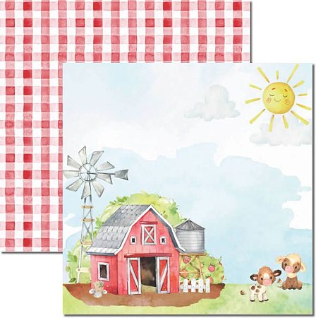 SC-677- Farm House baby 1 - Papel para Scrapbook Dupla Face