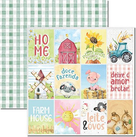 SC-684- Farm House baby 8 - Papel para Scrapbook Dupla Face
