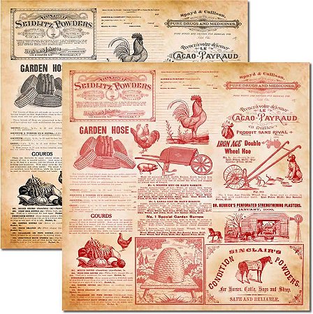 SC-687- Farm House 3 - Papel para Scrapbook Dupla Face