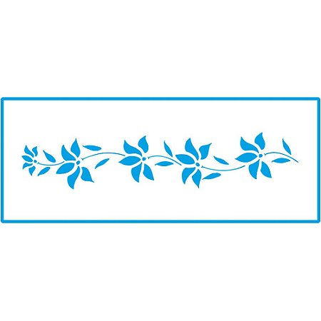 STP-055- Stencil Pequeno - Flores III