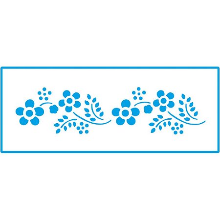 STP-056- Stencil Pequeno - Flores IV