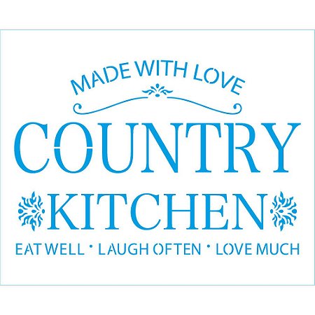 STM-731 - Stencil Médio - Kit Cozinha - Country Kitchen