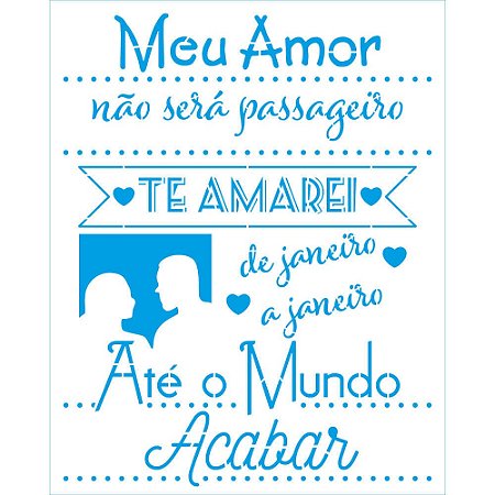 STR-230 - Stencil Retangular - Amor