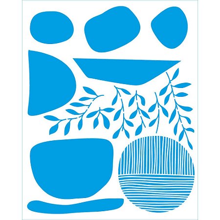 STR-235 - Stencil Retangular - Arte Orgânica IV