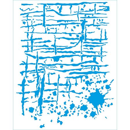 STR-255- Stencil Retangular - Coleção Mix Média - Estampa