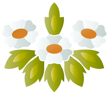 ST1-010 - Stencil - Flores II