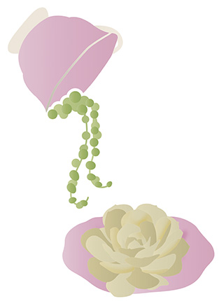ST1-017 - Stencil -Rosas e Xícaras
