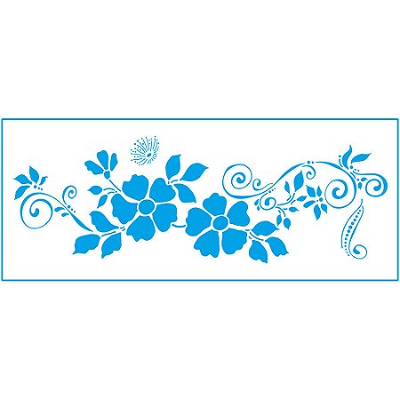 STG-070 - STENCIL - Floral e Arabescos