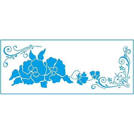 STG-071 - STENCIL - Amor Perfeito e Arabescos