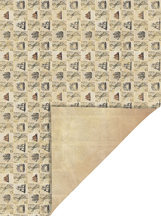 SDG-047 - Papel para Scrapbook Dupla Face Gigante - Navios e jornal