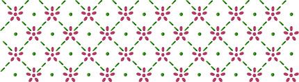 STE-127 - Stencil Estreito - Treliça com Flores