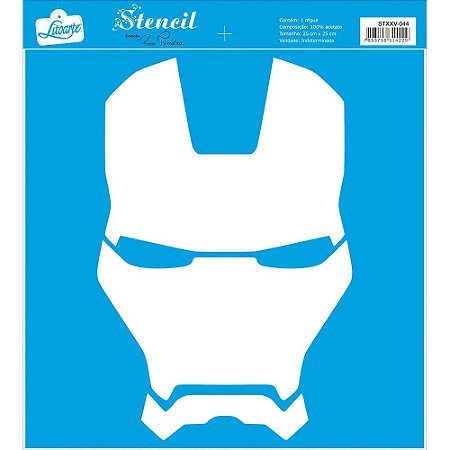 STXXV-044 - STENCIL 25X25CM. - SUPER HEROI DE ARMADURA