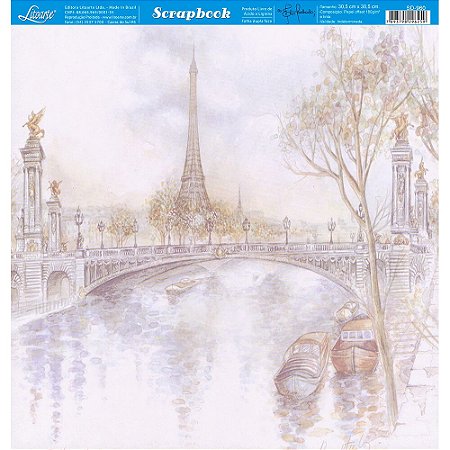 SD-0960 - SCRAP DUPLA FACE - PAISAGEM DE PARIS