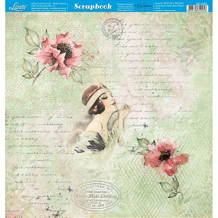 SD-1055 - SCRAP DUPLA FACE - FLORES DAMA