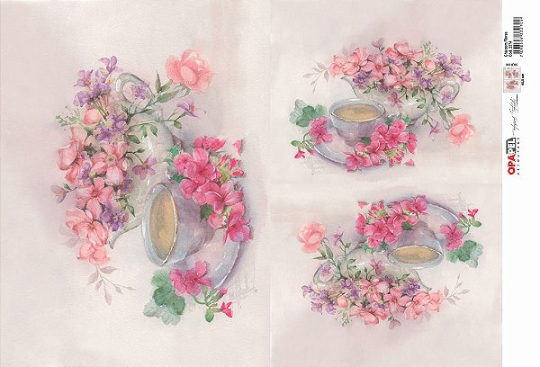 OPAPEL 30X45 CHÁ COM FLORES – 2374