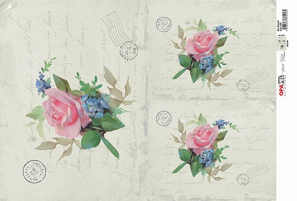 OPAPEL 30X45 FLOR ROSA IV – 2380