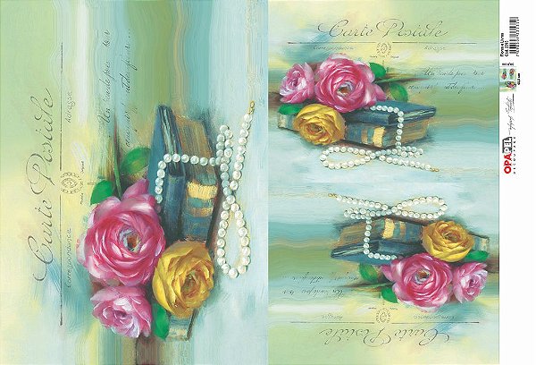 OPAPEL 30X45 FLORES E LIVRO – 2393