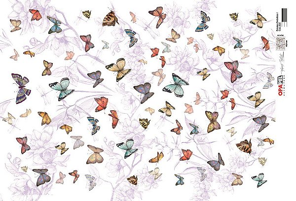 OPAPEL 30X45 Estampa Borboletas I – 2523
