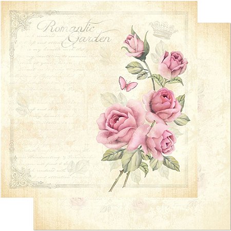 SD-0486 - SCRAP DUPLA FACE - ROSAS VINTAGE