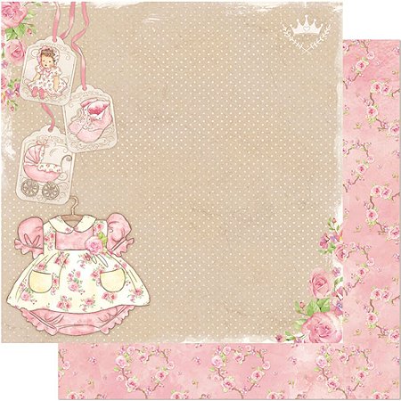 SD-0490 - SCRAP DUPLA FACE - VESTIDO E ELEMENTOS INFANTIL