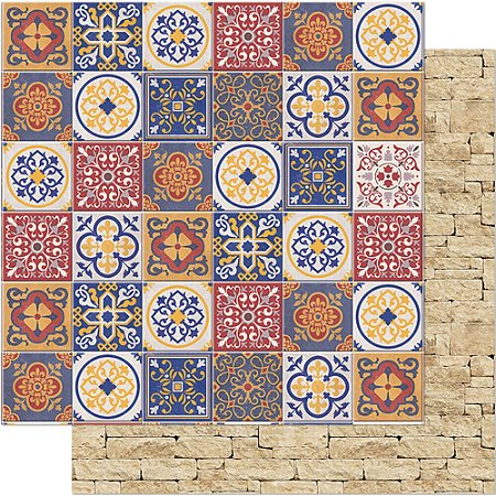 SD-0524 - SCRAP DUPLA FACE - AZULEJOS COLORIDOS