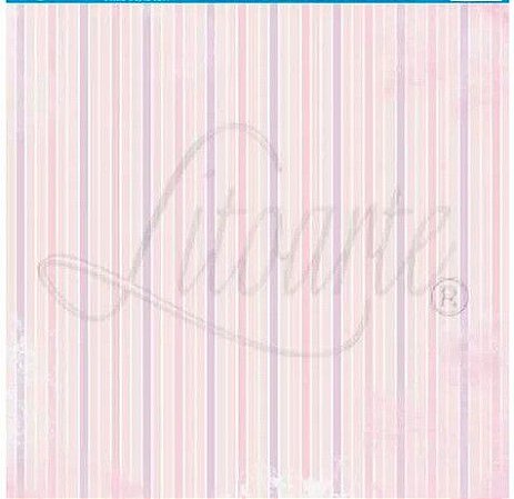 SD-0054 - SCRAP DUPLA FACE -Listras e Flores Rosa