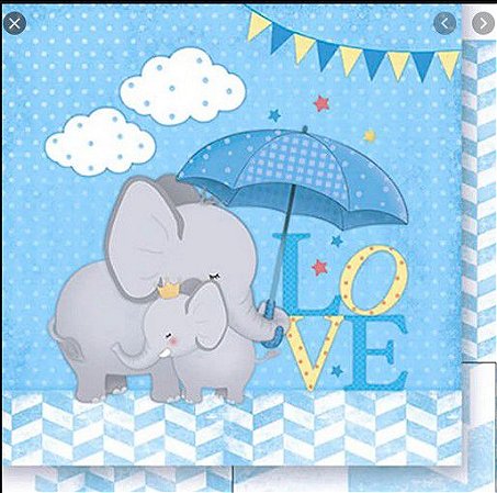 SD-0390 - SCRAP DUPLA FACE -Elegante Love Azul