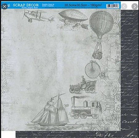 SD-0500 - SCRAP DUPLA FACE - VIAGEM VINTAGE