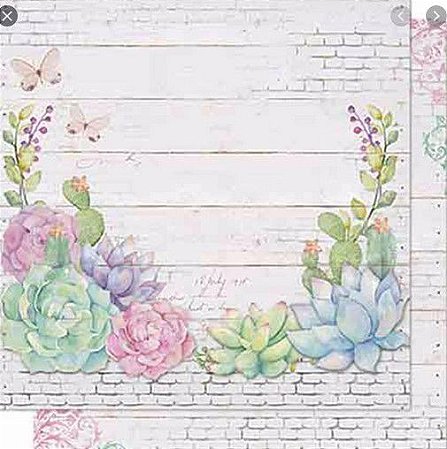 SD-0632 - SCRAP DUPLA FACE - SUCULENTAS E CACTOS