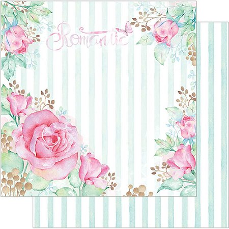 SD-0732 - SCRAP DUPLA FACE - FLORAL AQUARELADO COR-DE-ROSA