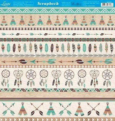 SD-0901 - SCRAP DUPLA FACE - TRIBAL VERDE