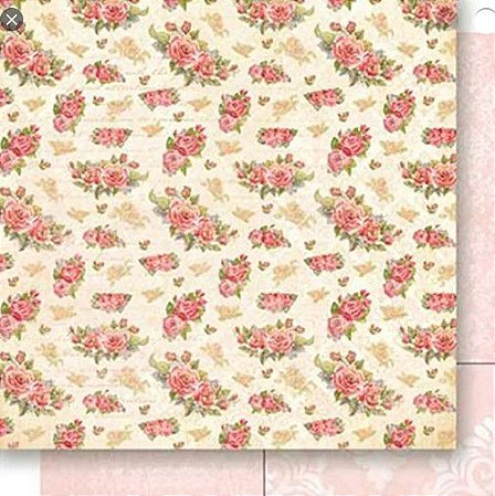 SD-0530 - SCRAP DUPLA FACE - ROSAS E ARABESCOS ROSA