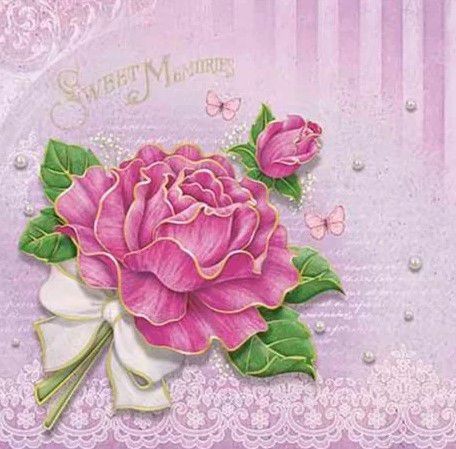SD-0538 - SCRAP DUPLA FACE - ROSA COM LAÇO