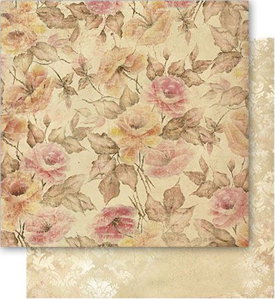 SD1-057 - PAPEL PARA SCRAPBOOK DUPLA FACE BY LILI NEGRÃO-ROSAS VINTAGE