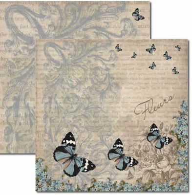 SC-136 Borboletas 3 - Papel para Scrapbook Dupla Face