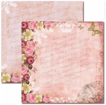 SC-006 Roses 02 - Papel para Scrapbook Dupla Face