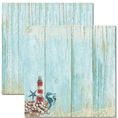 SC-295 Beach 6 - Papel para Scrapbook Dupla Face