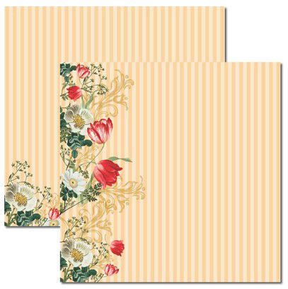 SC-376 Tulipas 4 - Papel para Scrapbook Dupla Face