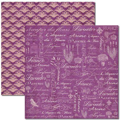 SC-366 Alfazema 5 - Papel para Scrapbook Dupla Face