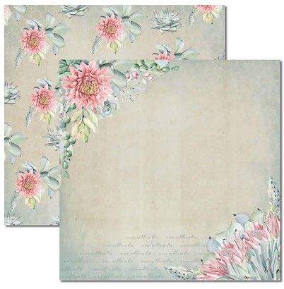 SC-416-Suculentas 3 - Papel para Scrapbook Dupla Face